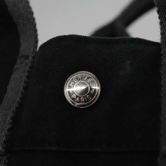 HERMES Fourre Tout PM Hand Bag Canvas Black Auth ti2780 - Picture 10 of 16